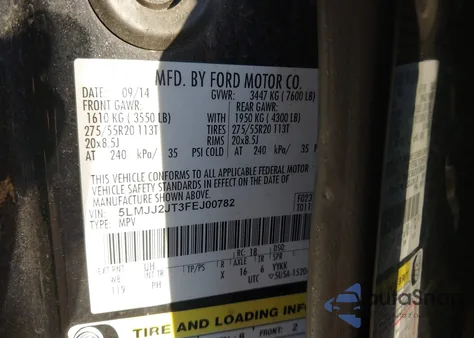 2015 Lincoln Navigator from USA, damaged, VIN 5LMJJ2JT3FEJ00782